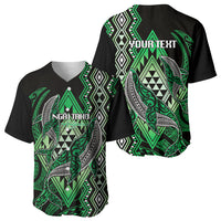 Aotearoa Iwi Ngai Tahu Personalised Baseball Jersey NZ Maori Humpback Whale Taniko Motifs