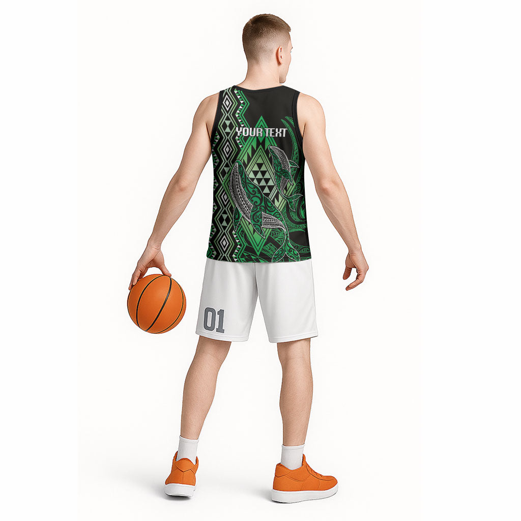 Aotearoa Iwi Ngai Tahu Personalised Basketball Jersey NZ Maori Humpback Whale Taniko Motifs