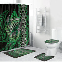 Aotearoa Iwi Ngai Tahu Bathroom Set NZ Maori Humpback Whale Taniko Motifs