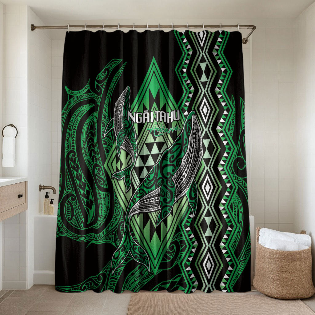Aotearoa Iwi Ngai Tahu Bathroom Set NZ Maori Humpback Whale Taniko Motifs