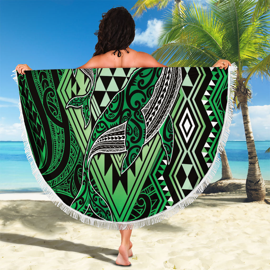 Aotearoa Iwi Ngai Tahu Beach Blanket NZ Maori Humpback Whale Taniko Motifs