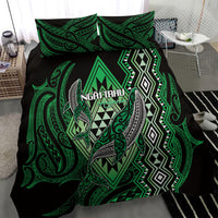 Aotearoa Iwi Ngai Tahu Bedding Set NZ Maori Humpback Whale Taniko Motifs