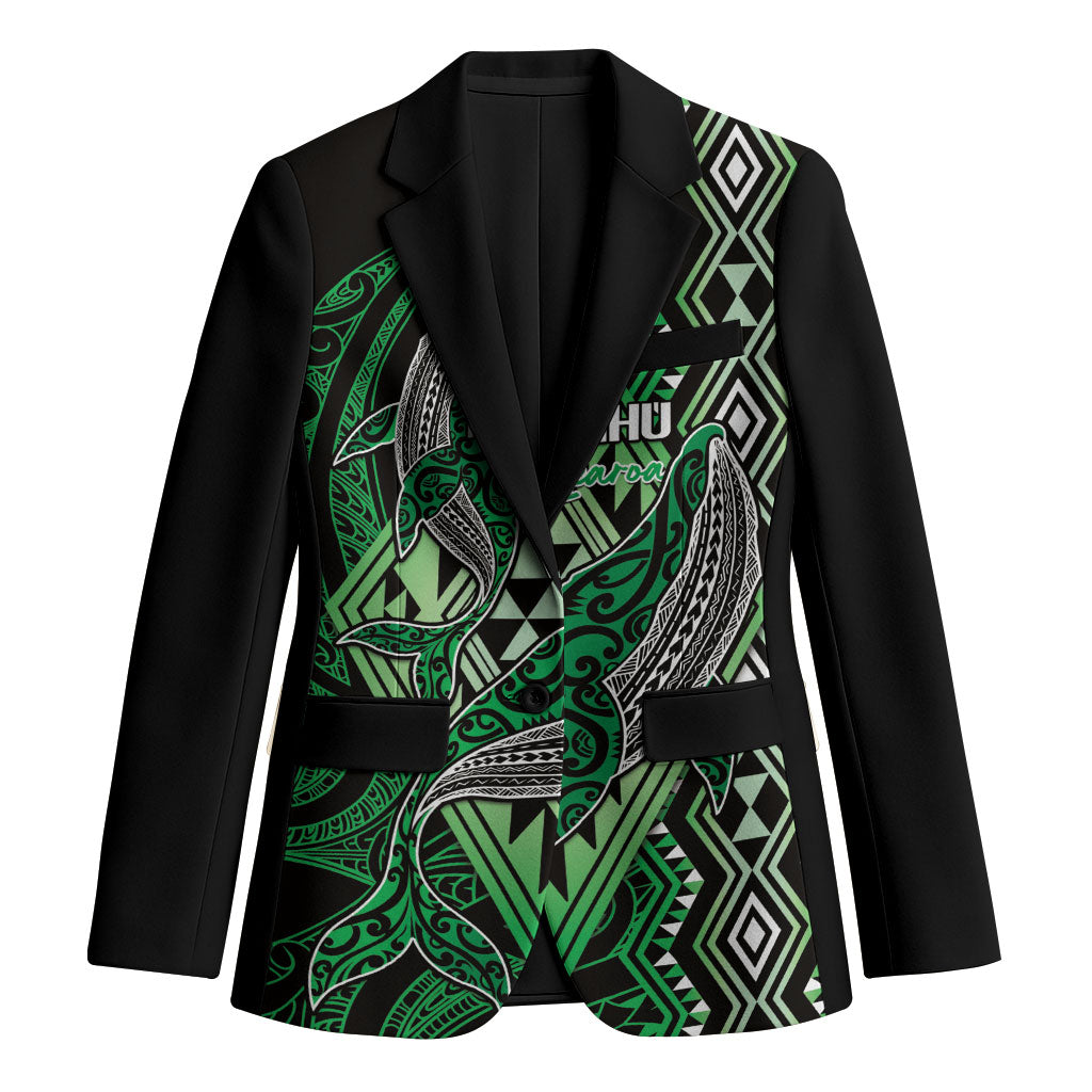 Aotearoa Iwi Ngai Tahu Personalised Blazer NZ Maori Humpback Whale Taniko Motifs
