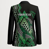 Aotearoa Iwi Ngai Tahu Personalised Blazer NZ Maori Humpback Whale Taniko Motifs