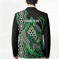 Aotearoa Iwi Ngai Tahu Personalised Blazer NZ Maori Humpback Whale Taniko Motifs