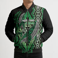 Aotearoa Iwi Ngai Tahu Personalised Bomber Puffer Jacket NZ Maori Humpback Whale Taniko Motifs