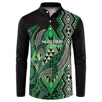 Aotearoa Iwi Ngai Tahu Personalised Button Sweatshirt NZ Maori Humpback Whale Taniko Motifs