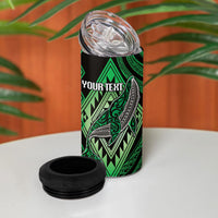 Aotearoa Iwi Ngai Tahu Personalised 4 in 1 Can Cooler Tumbler NZ Maori Humpback Whale Taniko Motifs