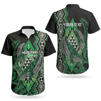 Aotearoa Iwi Ngai Tahu Personalised Couples Matching Puletasi and Hawaiian Shirt NZ Maori Humpback Whale Taniko Motifs
