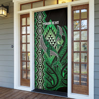 Aotearoa Iwi Ngai Tahu Personalised Door Cover NZ Maori Humpback Whale Taniko Motifs