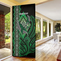 Aotearoa Iwi Ngai Tahu Personalised Door Cover NZ Maori Humpback Whale Taniko Motifs
