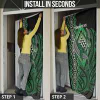 Aotearoa Iwi Ngai Tahu Personalised Door Cover NZ Maori Humpback Whale Taniko Motifs