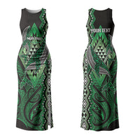 Aotearoa Iwi Ngai Tahu Personalised Family Matching Tank Maxi Dress and Hawaiian Shirt NZ Maori Humpback Whale Taniko Motifs