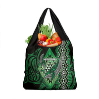 Aotearoa Iwi Ngai Tahu Grocery Bag NZ Maori Humpback Whale Taniko Motifs