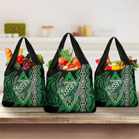 Aotearoa Iwi Ngai Tahu Grocery Bag NZ Maori Humpback Whale Taniko Motifs