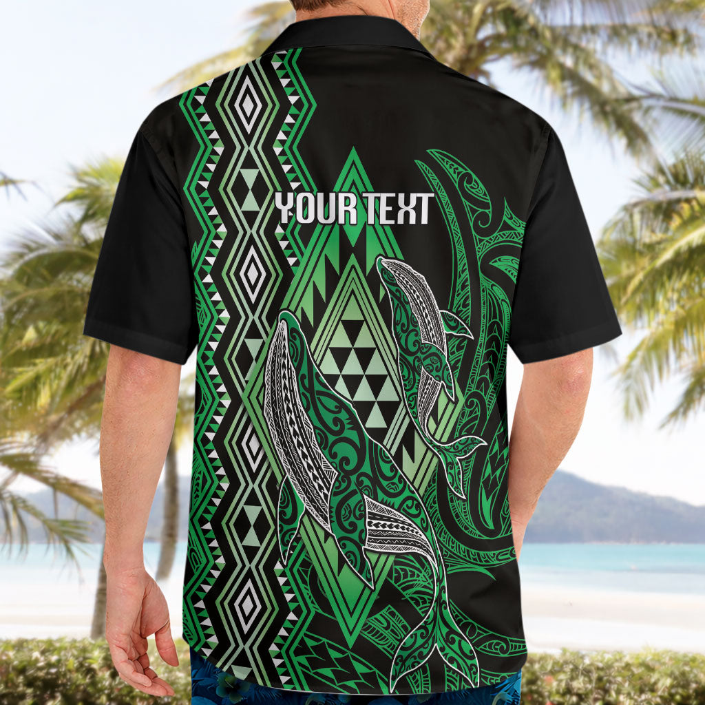 Aotearoa Iwi Ngai Tahu Personalised Hawaiian Shirt NZ Maori Humpback Whale Taniko Motifs