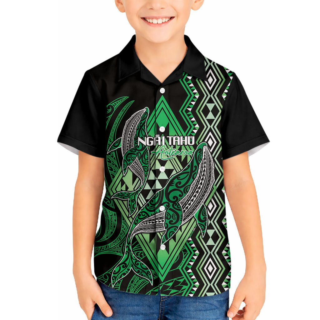 Aotearoa Iwi Ngai Tahu Personalised Hawaiian Shirt NZ Maori Humpback Whale Taniko Motifs
