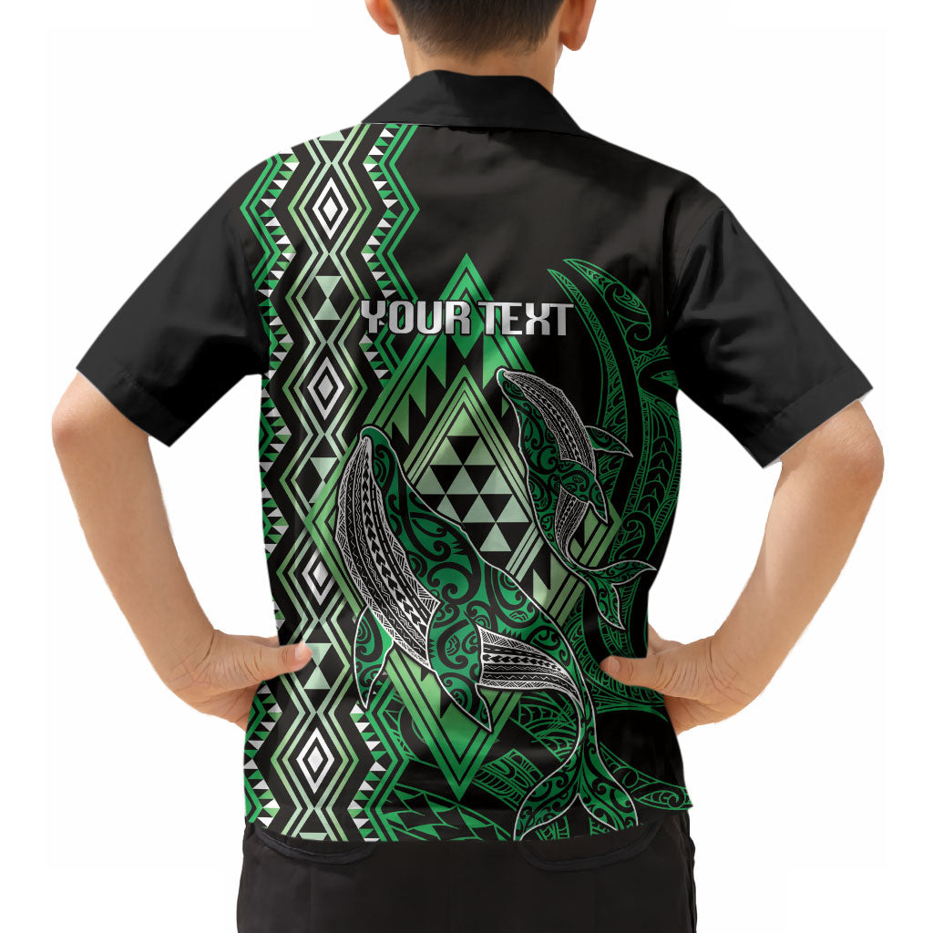 Aotearoa Iwi Ngai Tahu Personalised Hawaiian Shirt NZ Maori Humpback Whale Taniko Motifs