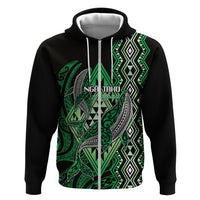 Aotearoa Iwi Ngai Tahu Personalised Hoodie NZ Maori Humpback Whale Taniko Motifs