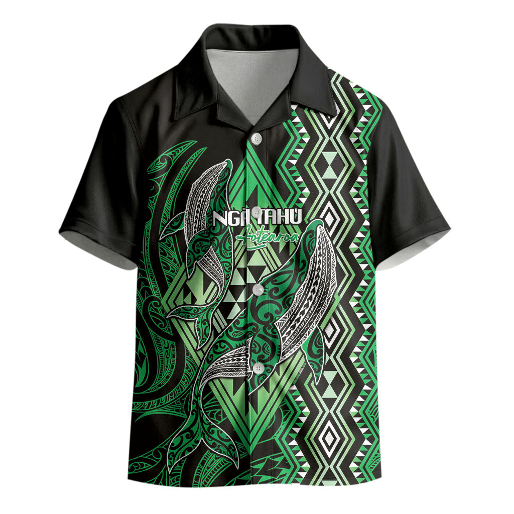 Aotearoa Iwi Ngai Tahu Personalised Kid Hawaiian Shirt NZ Maori Humpback Whale Taniko Motifs