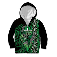 Aotearoa Iwi Ngai Tahu Personalised Kid Hoodie NZ Maori Humpback Whale Taniko Motifs