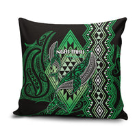 Aotearoa Iwi Ngai Tahu Pillow Cover NZ Maori Humpback Whale Taniko Motifs