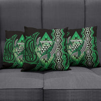 Aotearoa Iwi Ngai Tahu Pillow Cover NZ Maori Humpback Whale Taniko Motifs