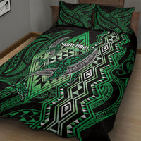 Aotearoa Iwi Ngai Tahu Quilt Bed Set NZ Maori Humpback Whale Taniko Motifs
