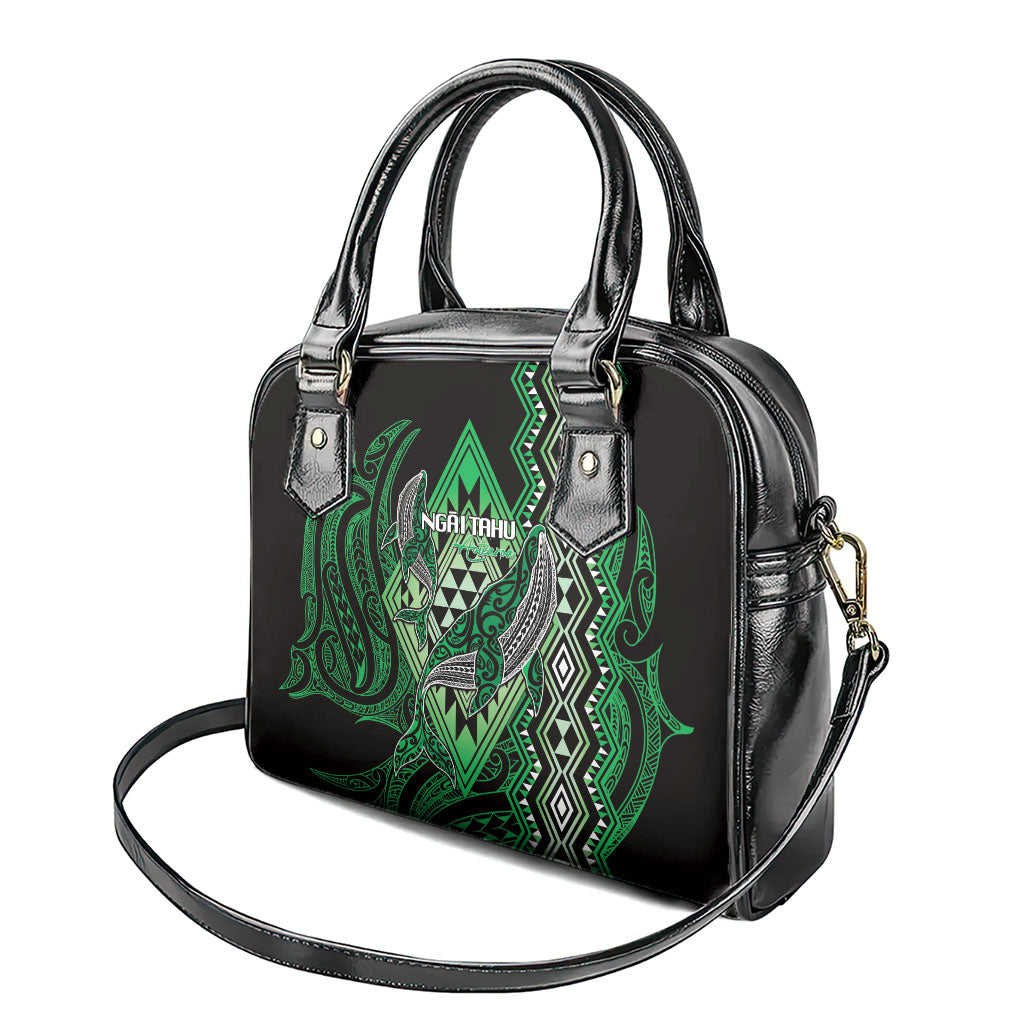 Aotearoa Iwi Ngai Tahu Shoulder Handbag NZ Maori Humpback Whale Taniko Motifs