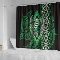 Aotearoa Iwi Ngai Tahu Shower Curtain NZ Maori Humpback Whale Taniko Motifs