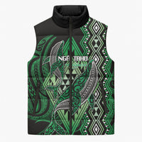 Aotearoa Iwi Ngai Tahu Personalised Sleeveless Puffer Jacket NZ Maori Humpback Whale Taniko Motifs