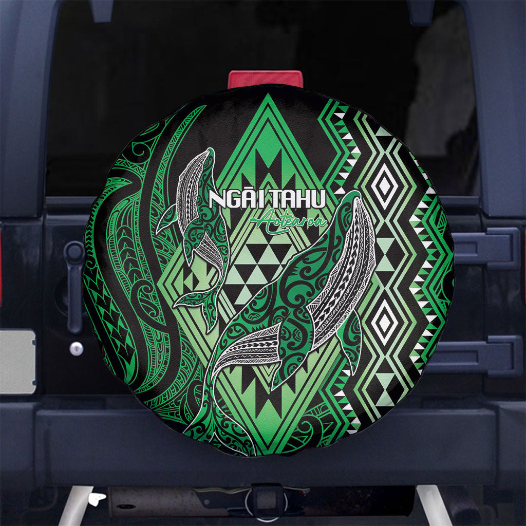 Aotearoa Iwi Ngai Tahu Spare Tire Cover NZ Maori Humpback Whale Taniko Motifs