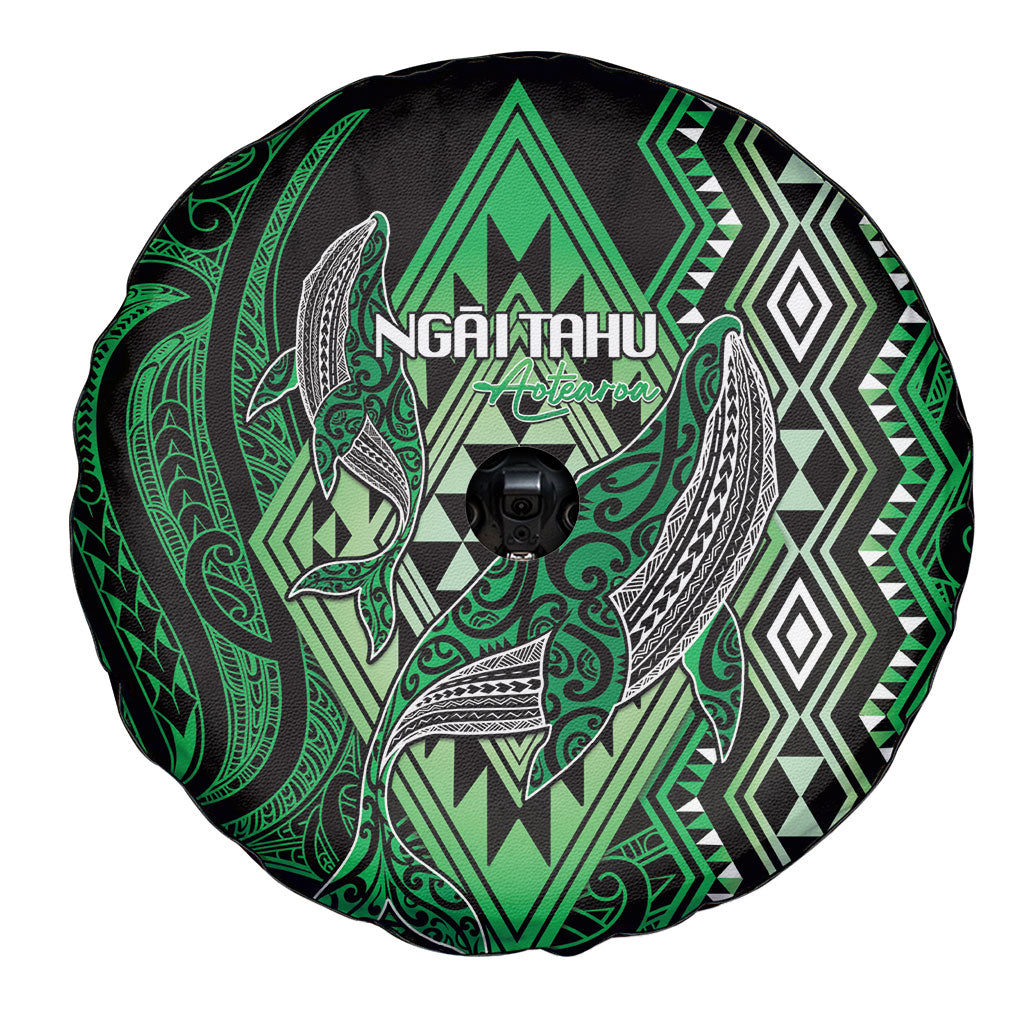 Aotearoa Iwi Ngai Tahu Spare Tire Cover NZ Maori Humpback Whale Taniko Motifs