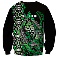Aotearoa Iwi Ngai Tahu Personalised Sweatshirt NZ Maori Humpback Whale Taniko Motifs