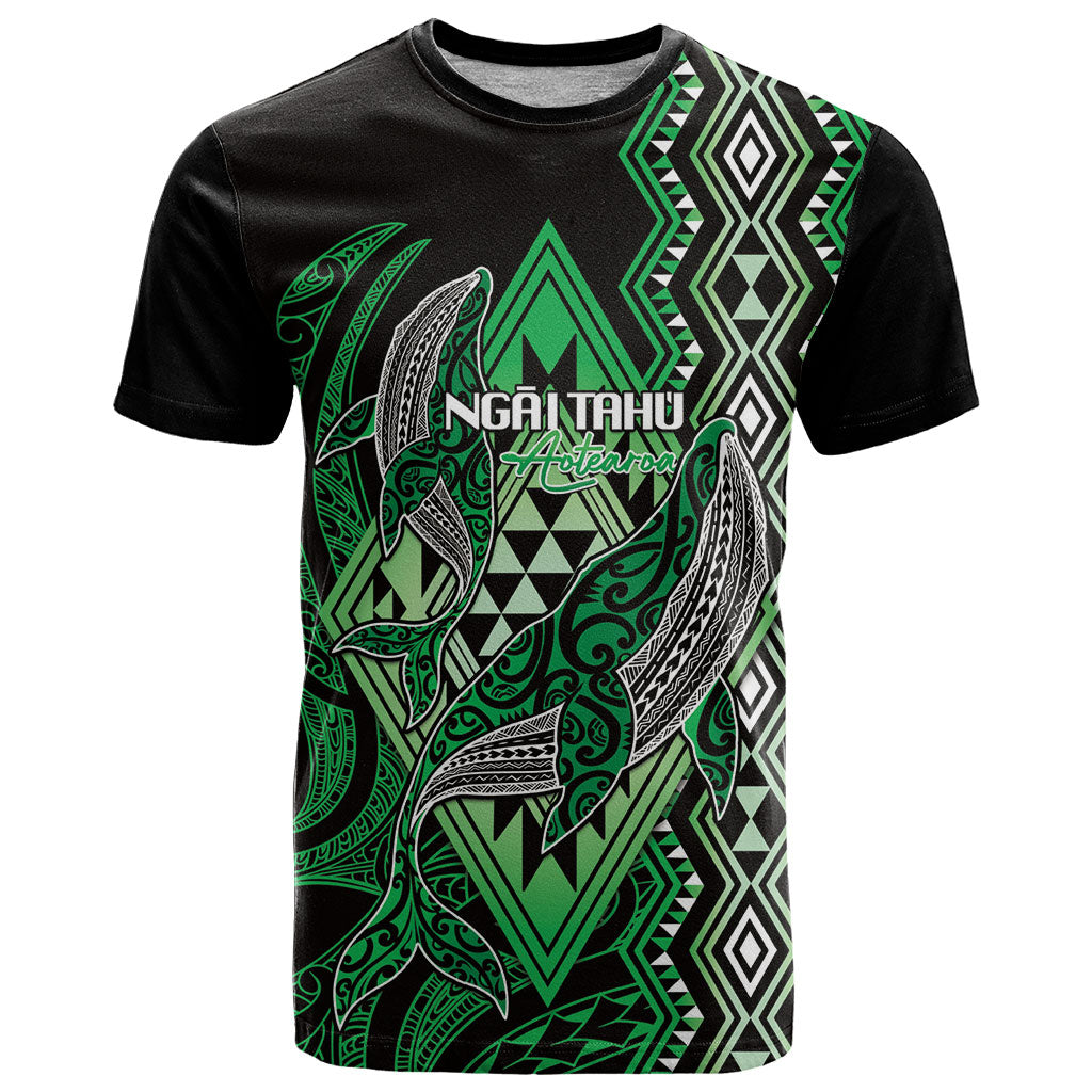 Aotearoa Iwi Ngai Tahu Personalised T Shirt NZ Maori Humpback Whale Taniko Motifs