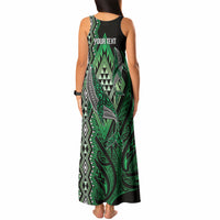 Aotearoa Iwi Ngai Tahu Personalised Tank Maxi Dress NZ Maori Humpback Whale Taniko Motifs