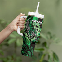 Aotearoa Iwi Ngai Tahu Personalised Tumbler With Handle NZ Maori Humpback Whale Taniko Motifs