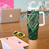 Aotearoa Iwi Ngai Tahu Personalised Tumbler With Handle NZ Maori Humpback Whale Taniko Motifs