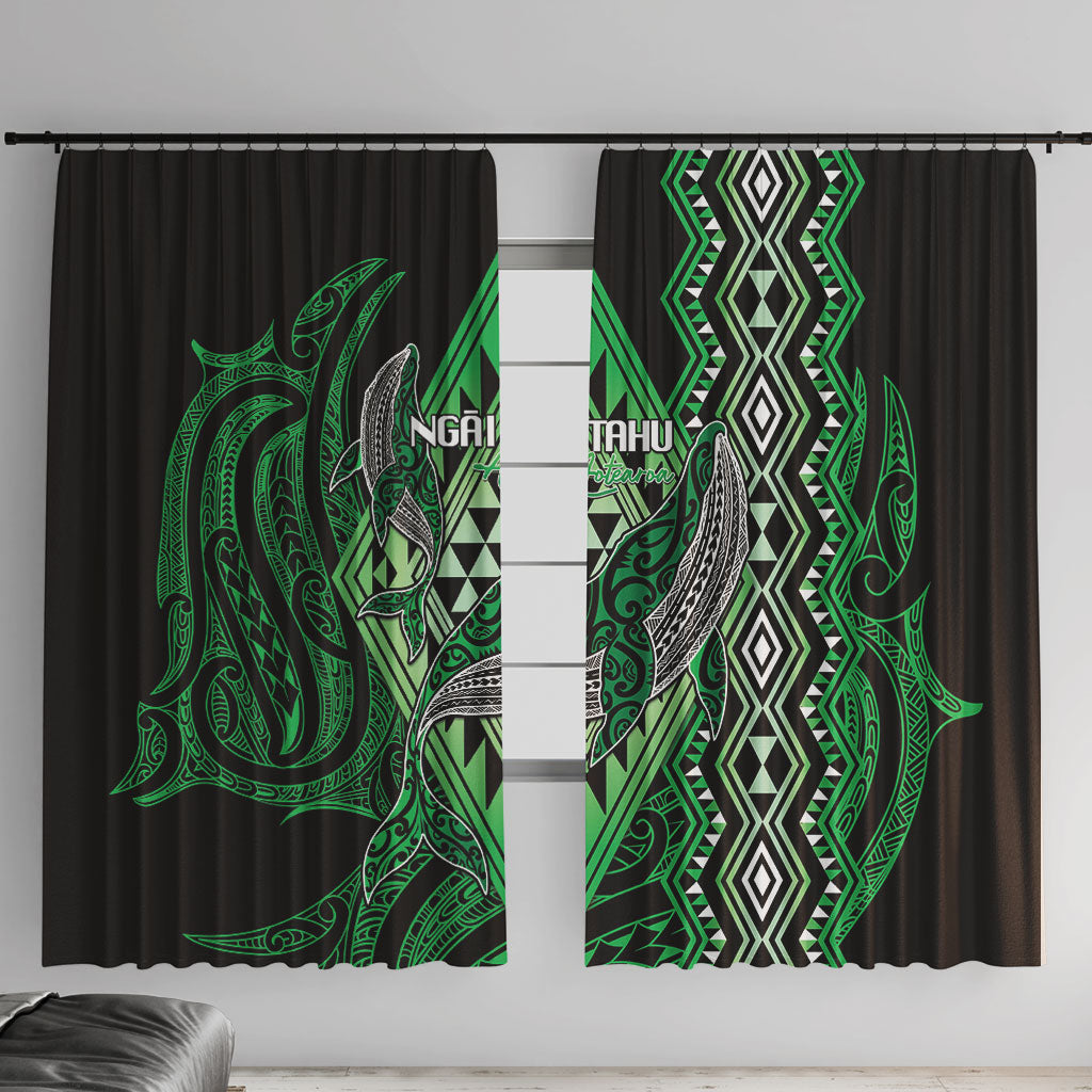 Aotearoa Iwi Ngai Tahu Window Curtain NZ Maori Humpback Whale Taniko Motifs