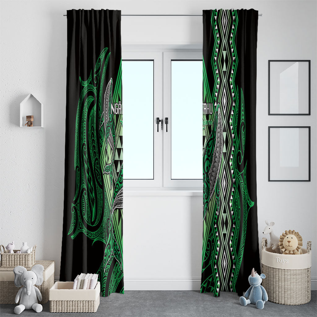 Aotearoa Iwi Ngai Tahu Window Curtain NZ Maori Humpback Whale Taniko Motifs
