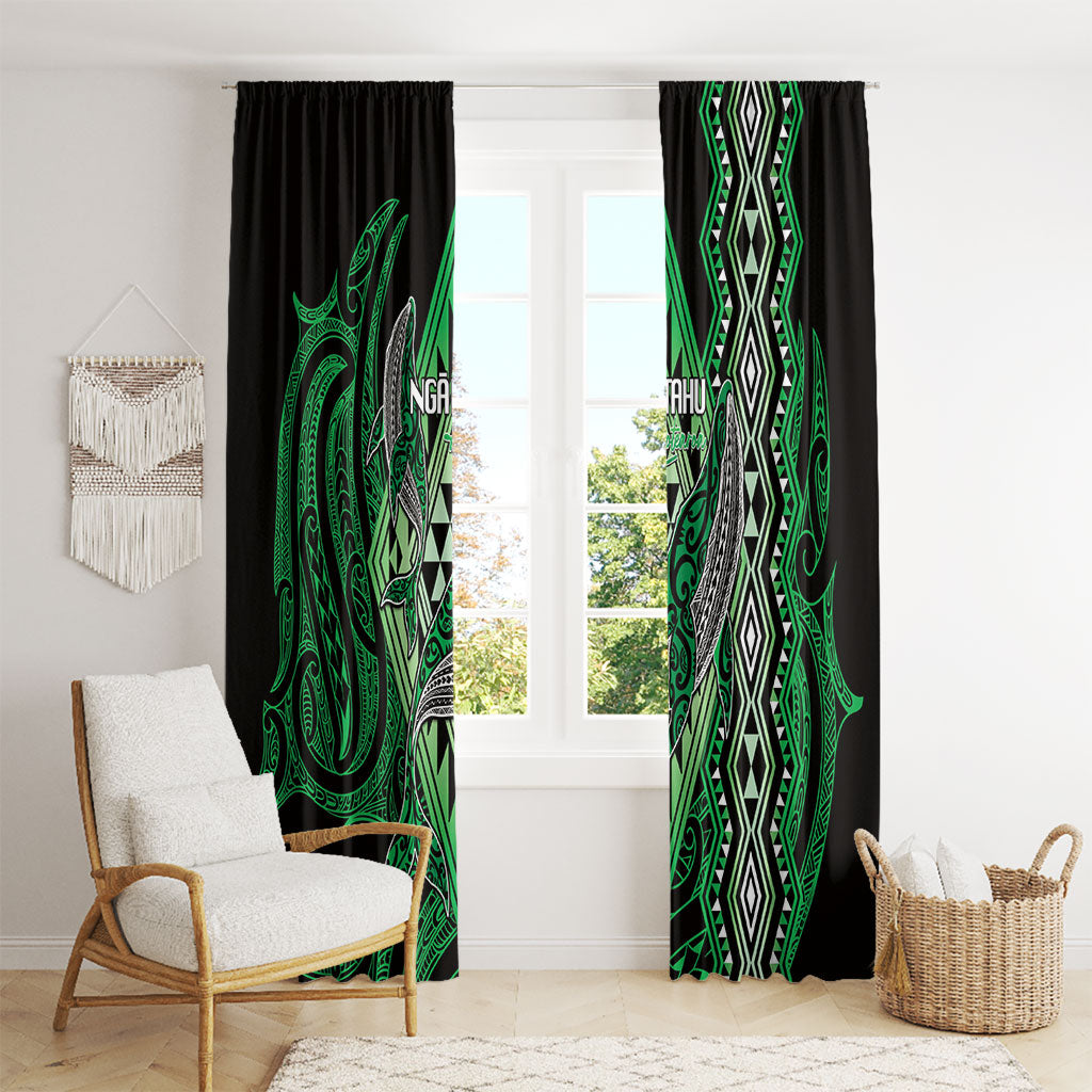 Aotearoa Iwi Ngai Tahu Window Curtain NZ Maori Humpback Whale Taniko Motifs