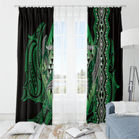 Aotearoa Iwi Ngai Tahu Window Curtain NZ Maori Humpback Whale Taniko Motifs