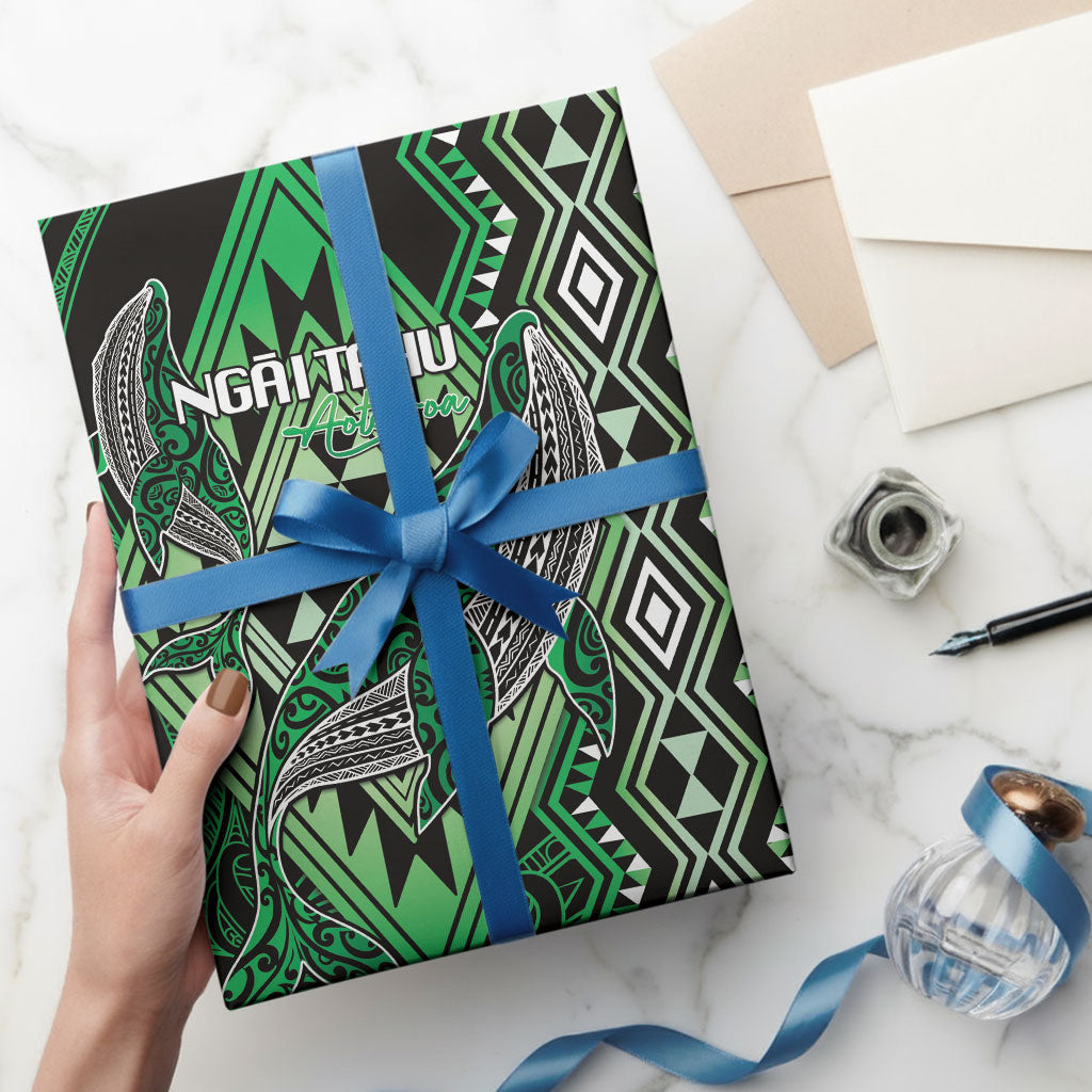 Aotearoa Iwi Ngai Tahu Wrapping Paper NZ Maori Humpback Whale Taniko Motifs