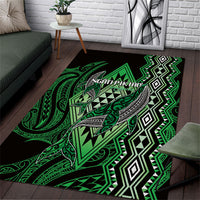 Aotearoa Iwi Ngati Pikiao Area Rug NZ Maori Humpback Whale Taniko Motifs
