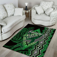 Aotearoa Iwi Ngati Pikiao Area Rug NZ Maori Humpback Whale Taniko Motifs