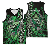 Aotearoa Iwi Ngati Pikiao Personalised Basketball Jersey NZ Maori Humpback Whale Taniko Motifs