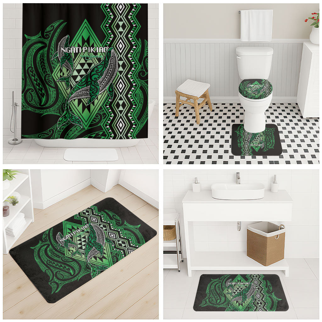 Aotearoa Iwi Ngati Pikiao Bathroom Set NZ Maori Humpback Whale Taniko Motifs