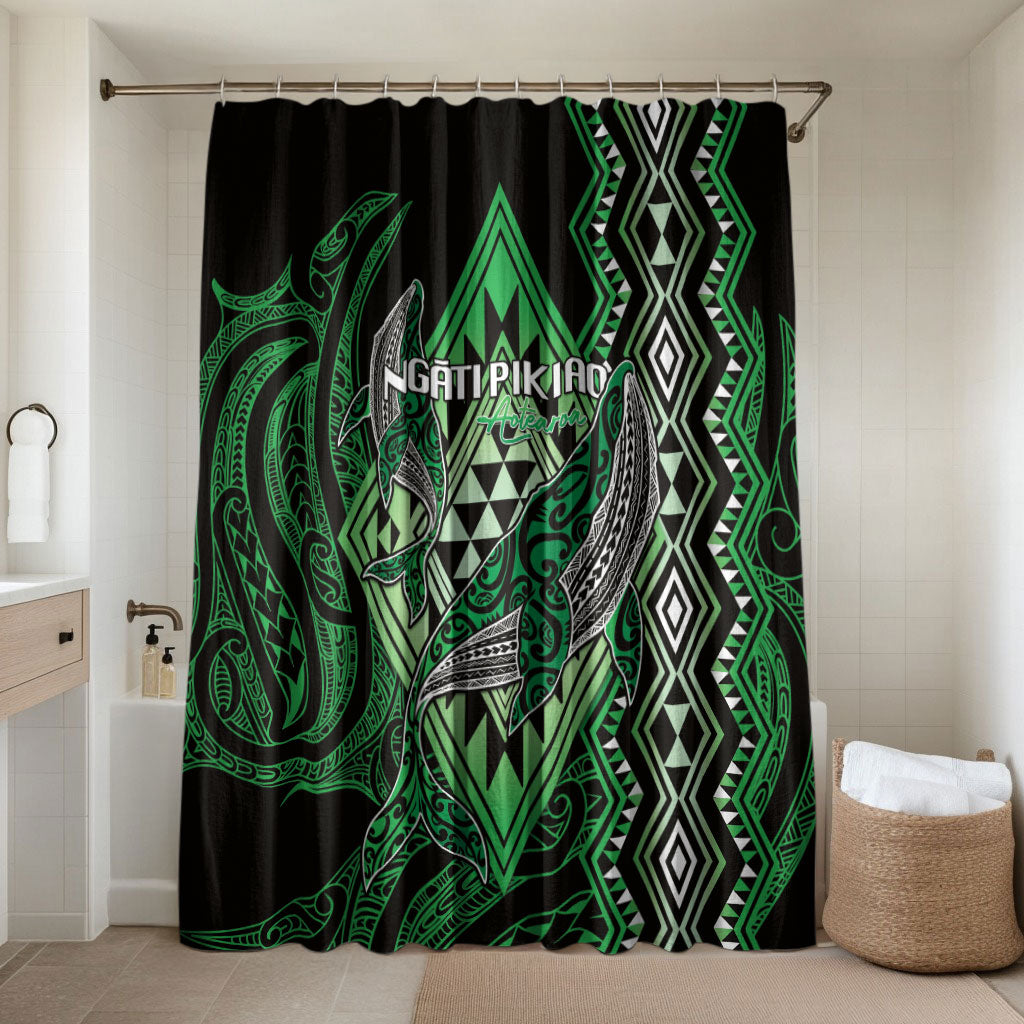 Aotearoa Iwi Ngati Pikiao Bathroom Set NZ Maori Humpback Whale Taniko Motifs
