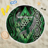 Aotearoa Iwi Ngati Pikiao Beach Blanket NZ Maori Humpback Whale Taniko Motifs