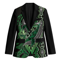 Aotearoa Iwi Ngati Pikiao Personalised Blazer NZ Maori Humpback Whale Taniko Motifs
